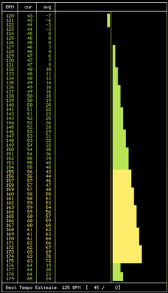 Screenshot of bt in operation